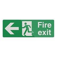 Fixman Fire Exit Arrow Sign 400 x 150mm Pl Left