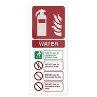 Fixman Water En3 Extinguisher Sign 202 x 82mm Pl