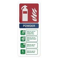 Fixman Dry Powder Fire Extinguisher Sign 202 x 82mm Self-adhesive