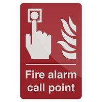 fixman fire alarm call point sign 100 x 150mm self adhesive