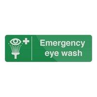 fixman emergency eye wash station sign 300 x 100mm self adhesive