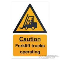 Fixman Caution Forklift Trucks Sign 200 x 300mm Rigid