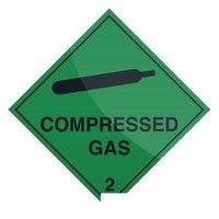 fixman compressed gas sign 100 x 100mm self adhesive