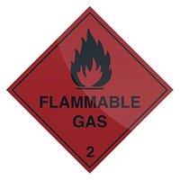 Fixman Flammable Gas Sign 100 x 100mm Self-adhesive