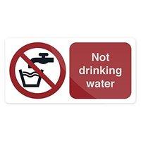 fixman not drinking water sign 75 x 150mm self adhesive