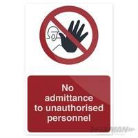 fixman no admittance to unauthorised personnel sign