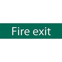 fire exit text only sign