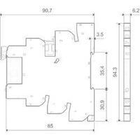 Finder 39.31.0.024.0060 - MasterPLUS Electromechanical Relay Interface Module, EMR, SPDT-CO 250Vac 6A