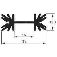 Fin heat sink 9 C/W (L x W x H) 50.8 x 35 x 12.7 mm TO 220, TOP 3, SOT 32 ASSMANN WSW V7477Y