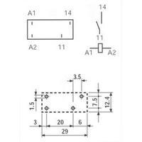 Finder 40.31.7.012.1320 - Miniature PCB Relay 12Vdc SPST-NO