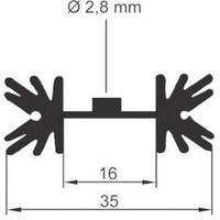 Fin heat sink 11 C/W (L x W x H) 38.1 x 35 x 12.7 mm TO 220, TOP 3, SOT 32 ASSMANN WSW V7477XC