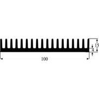 Fin heat sink 2 C/W (L x W x H) 100 x 100 x 15 mm Fischer Elektronik SK 81 100 SA