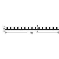 Fin heat sink 2.5 C/W (L x W x H) 159 x 100 x 10 mm Fischer Elektronik SK 105 100 SA