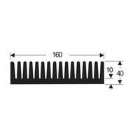 Fin heat sink 0.85 C/W (L x W x H) 100 x 160 x 40 mm Fischer Elektronik SK 85 100 SA