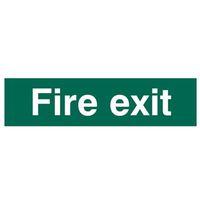 Fire Exit Text Only - PVC 200 x 50mm