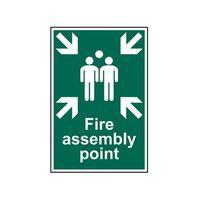 fire assembly point pvc 200 x 300mm