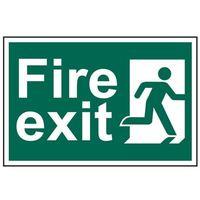 Fire Exit Man Running Right - PVC 300 x 200mm