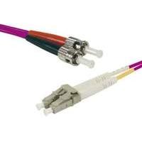 fiber duplex patch cord om3 50125 lcst purple 15 m