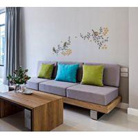 fine dcor birds on floral trail yellow self adhesive wall sticker