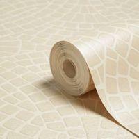 fine dcor ceramica cream mosaic wallpaper