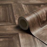 fine dcor wood panel choc wallpaper