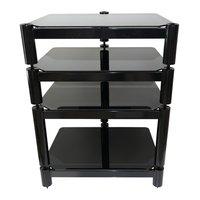 Fisual Ensemble Gloss Black 4 Shelf Hi-Fi Rack