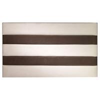 Filo Upholstered Headboard Suede Chocolate Ivory Single