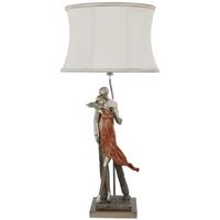 Figurine Terracotta Summer of Love Embracing Couple Table Lamp (Set of 2)