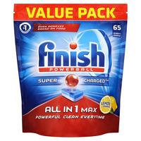 Finish All in One Max Lemon Dishwasher Tablets 65pk