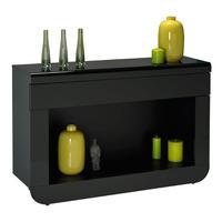 Fiesta Black High Gloss Console Table With 1 Drawer