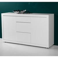Fino Modern High Gloss White 2 Door Sideboard With 3 Drawers