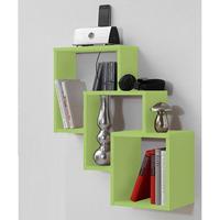 Fibi Trio Wooden Wall Shelf in Light Green