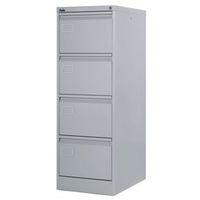 FILING CABINET EXEC LIGHT GREY STEEL - H X W X D: 1320 X 458 X 622