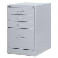 FILING CABINET MIDI LIGHT GREY STEEL - H X W X D: 711 X 458 X 622