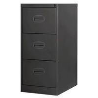 FILING CABINET KONTRAX BLACK STEEL - H X W X D: 1009 X 458 X 622