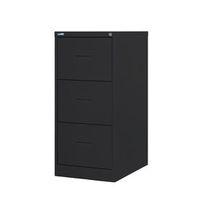 FILING CABINET MIDI BLACK STEEL - H X W X D: 1009 X 458 X 622