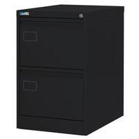 FILING CABINET EXEC BLACK STEEL - H X W X D: 711 X 458 X 622