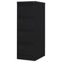 FILING CABINET EXEC BLACK STEEL - H X W X D: 1320 X 458 X 622