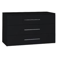 first chest of 3 drawers black