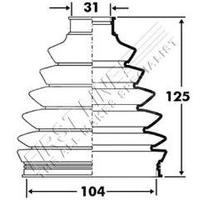 first line fcb2395 bellow driveshaft