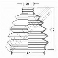 first line fcb2336 bellow driveshaft