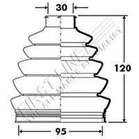 First Line FCB2393 Bellow, Driveshaft