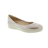 fitflop superballerina silver leather snake effect womens shoes 5 uk