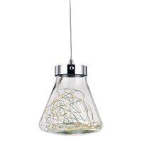 fibre optic led pendant ceiling light with transparent glass bottle sh ...