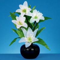 Fibre Optic White Lilies 50cm