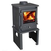 firefox 5 multi fuel wood burning stove with europa log stand