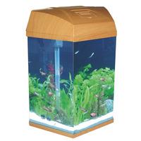 fish r fun 216l hexagonal fish tank wood