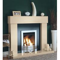 Fireside Ashbourne Marfil Marble With Black Granite Back And Gas Fire