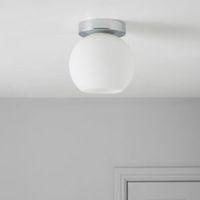 Fifty White Chrome Effect Ceiling Light