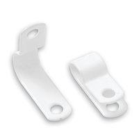 Fire cable clips 1.5mm Fire Clips Plastic Coated White - E58216